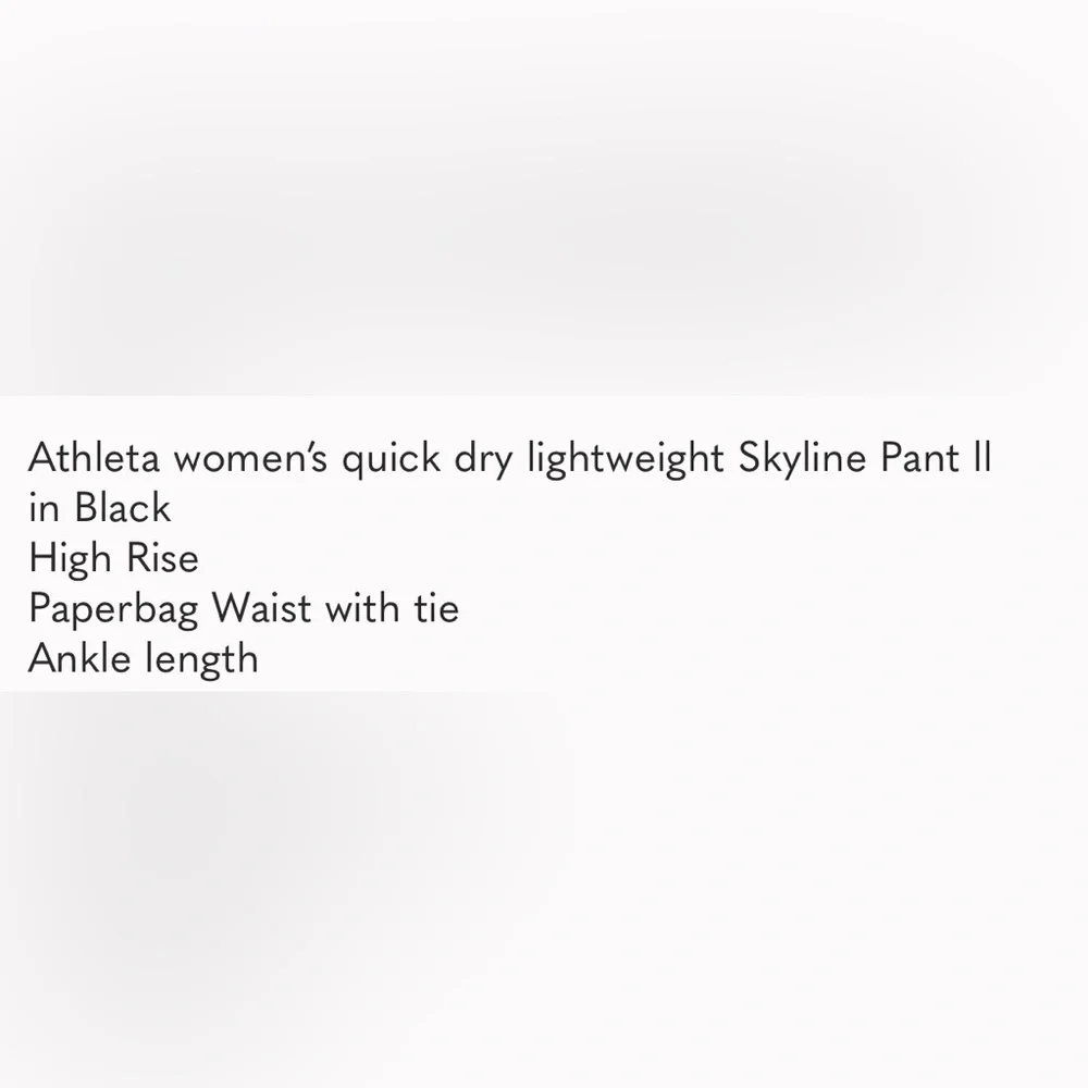 Perfect Athleta black skyline pant ll size 0 - Picture 11 of 11